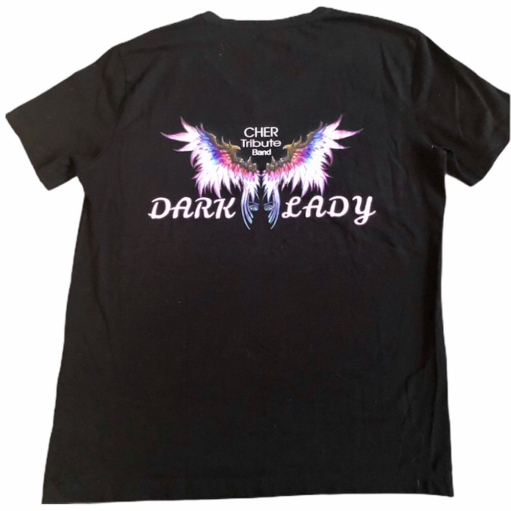 H & M Black “Dark Lady” Cher Tribute Band Tee